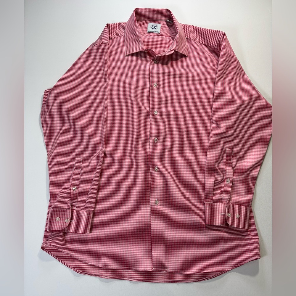 Kilburne-Finch Men's Red Checkered Dress Shirt